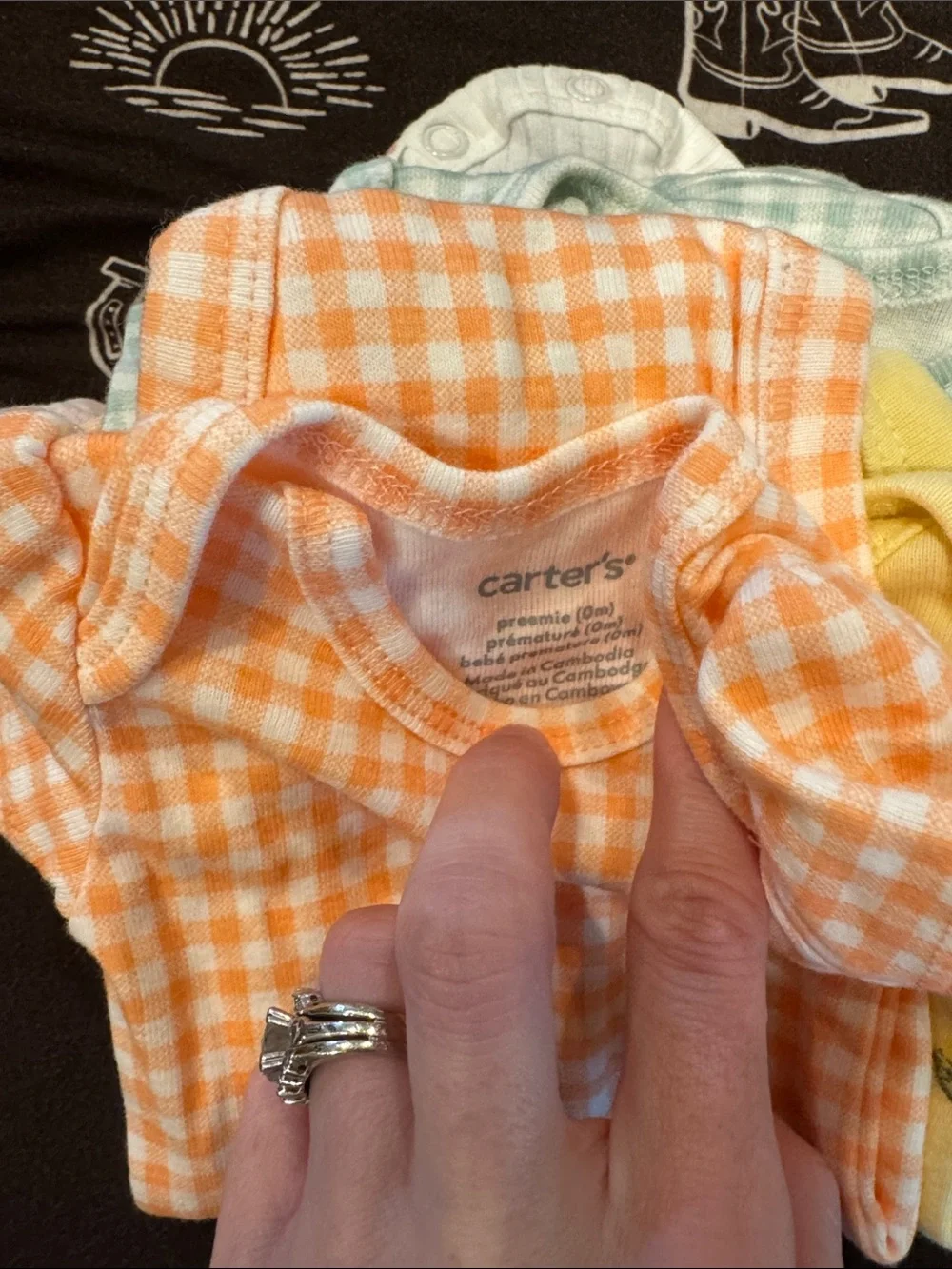 Carter's Pastel Baby Onesie Bundle - Yellow, Pink, Mint, Orange, White